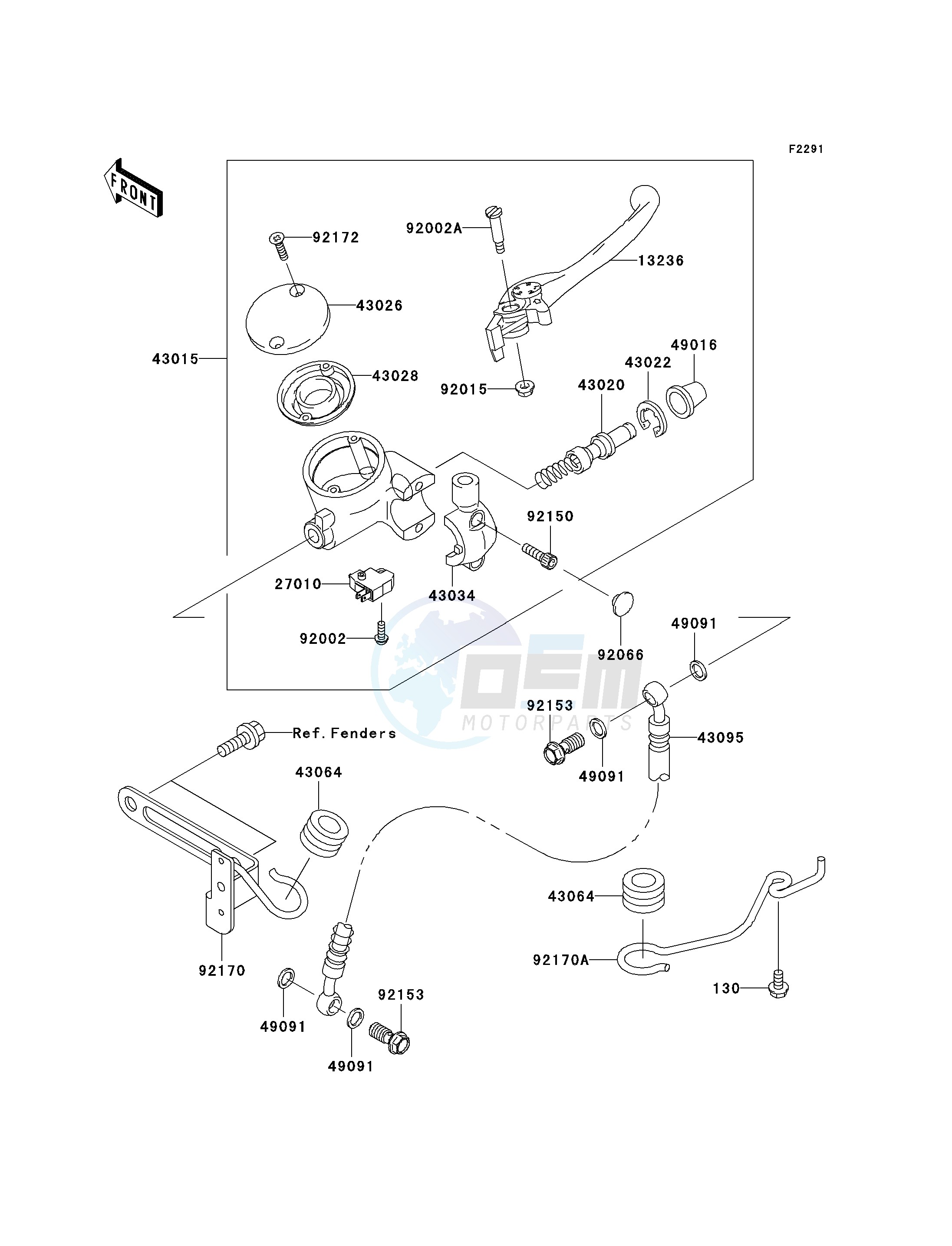 FRONT MASTER CYLINDER image