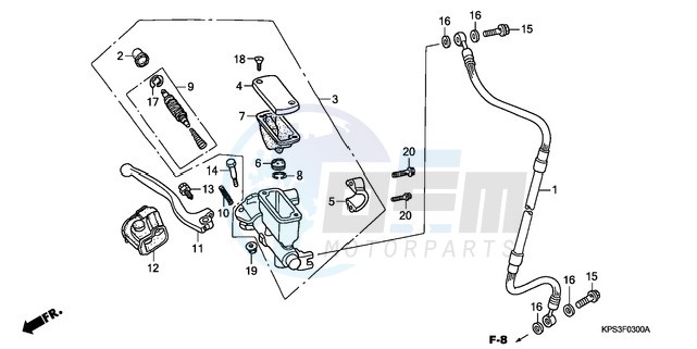 FR. BRAKE MASTER CYLINDER blueprint