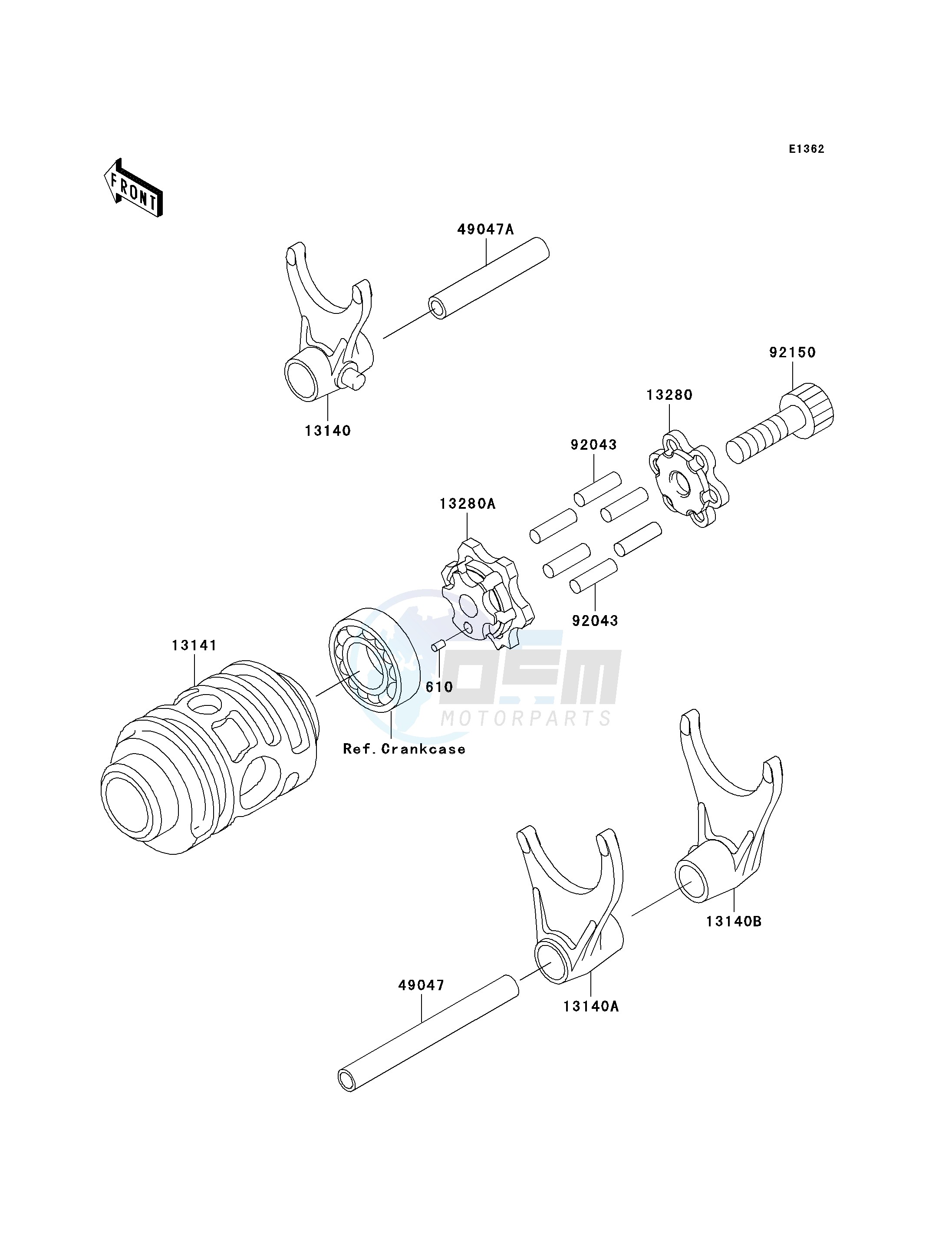 GEAR CHANGE DRUM_SHIFT FORK-- S- - image