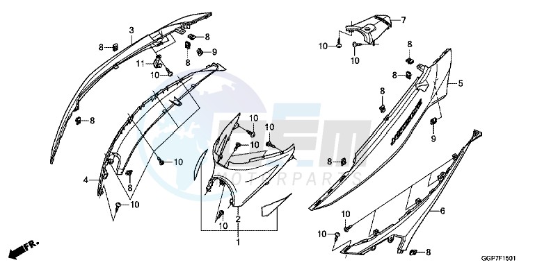 BODY COVER (NSC502WH/T2) blueprint