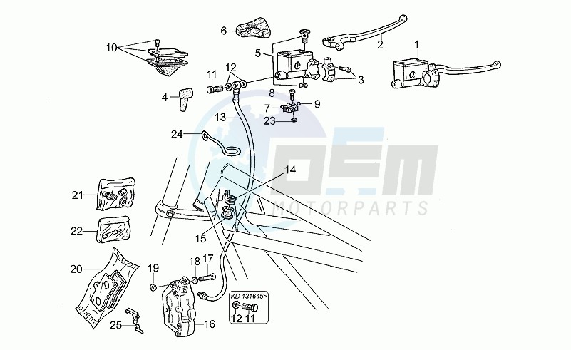Rh front brake system blueprint