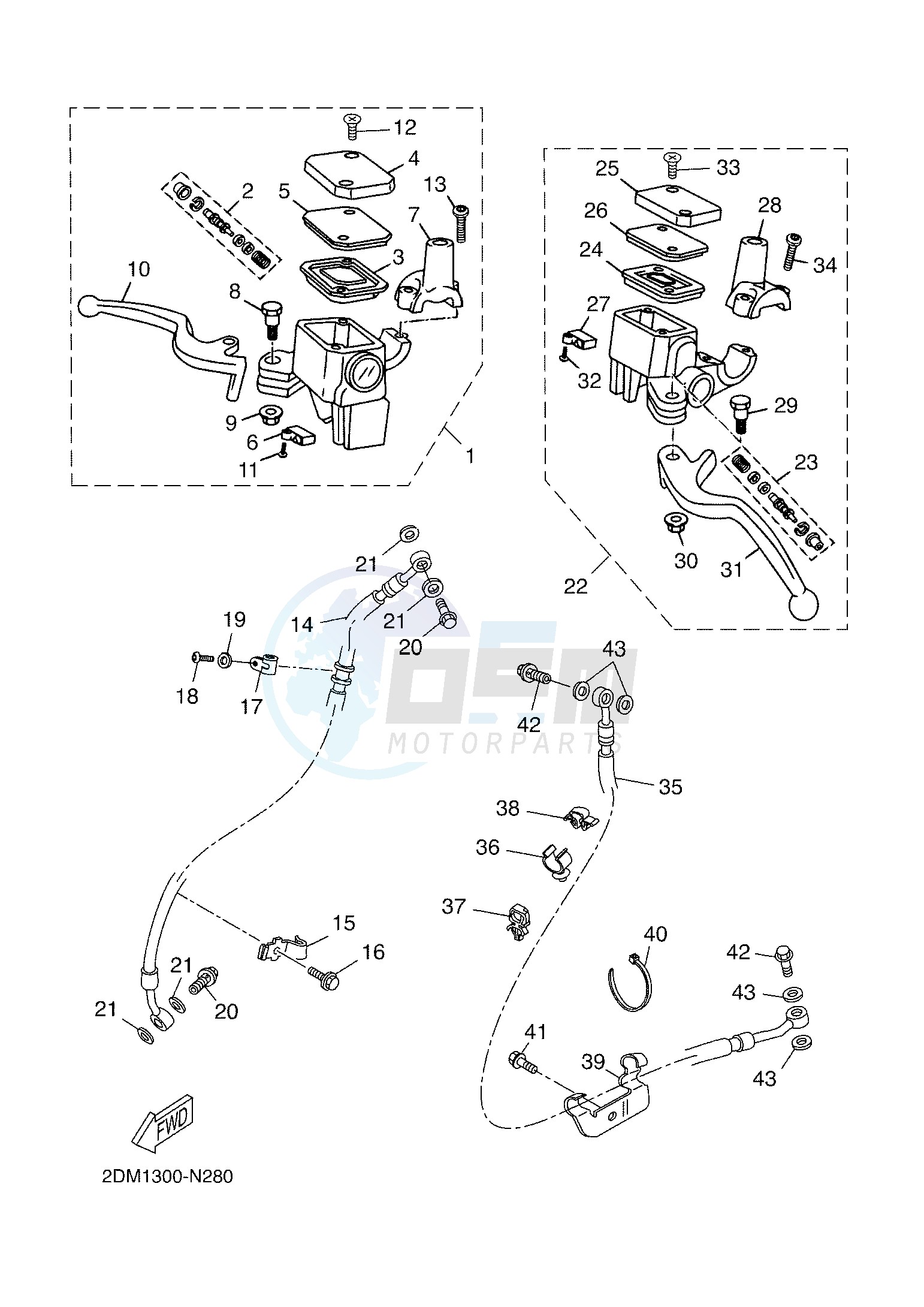 FRONT MASTER CYLINDER image