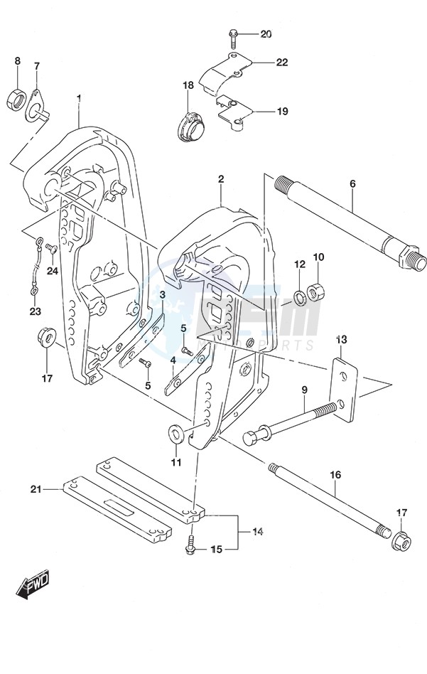 Clamp Bracket w/Transom (X or XX) image