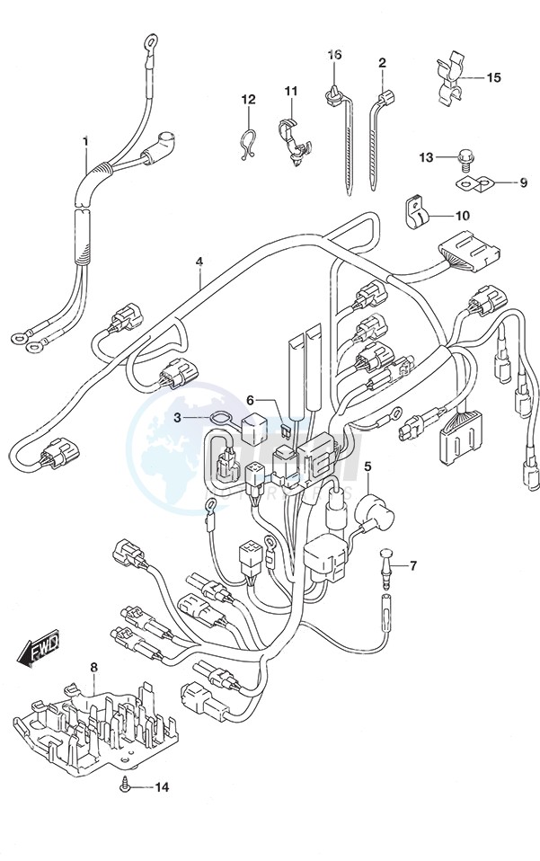 Harness Tiller Handle w/Power Tilt image