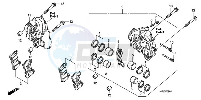 FRONT BRAKE CALIPER (CBR600RR9,A/RA9,A) image