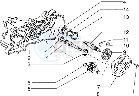 Rear wheel shaft image