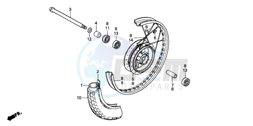 FRONT WHEEL (E/ED/F/G/SD/SW) blueprint