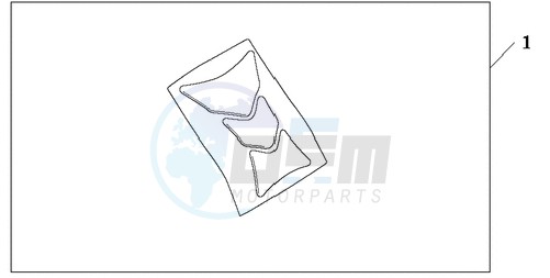 TANK PAD HONDA WING LOGO blueprint