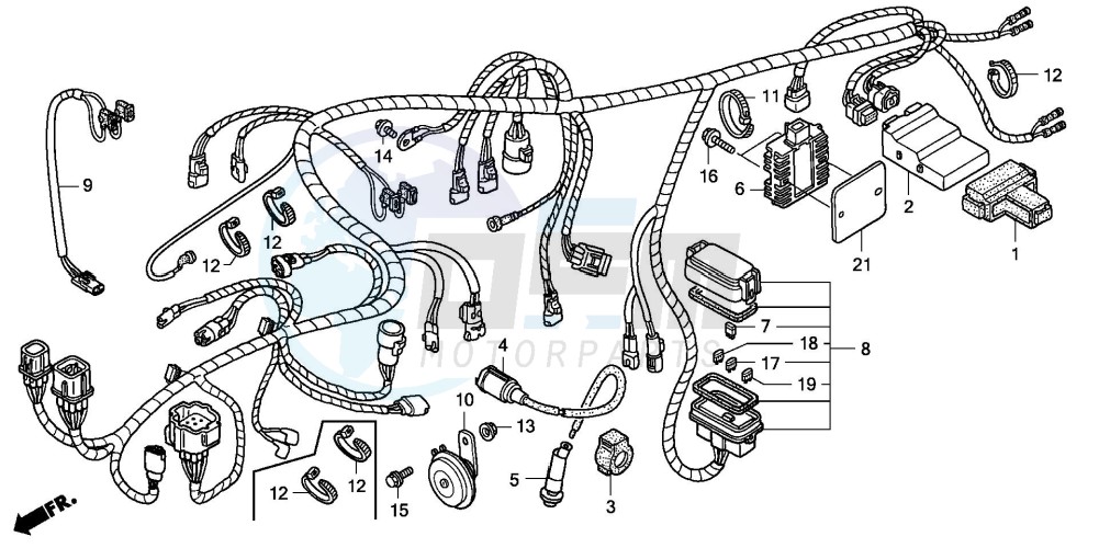 WIRE HARNESS (TRX500FA1/2/3/4) image