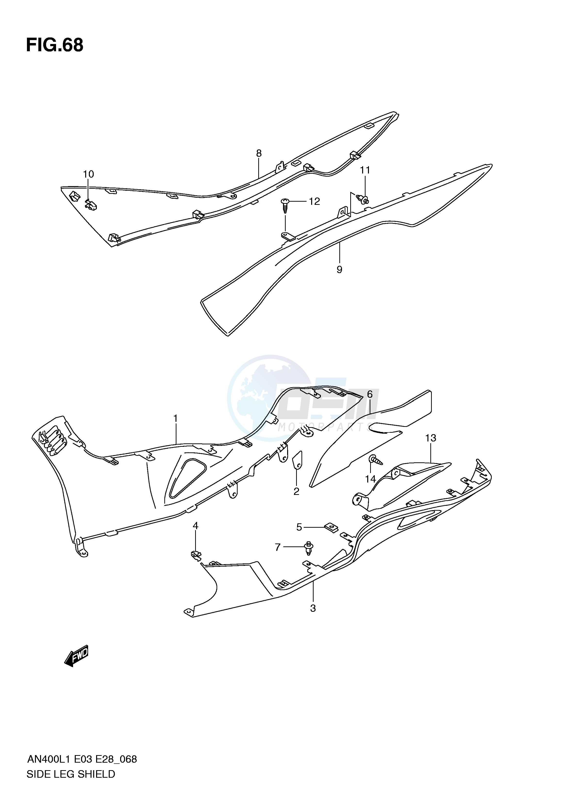 SIDE LEG SHIELD (AN400L1 E3) blueprint