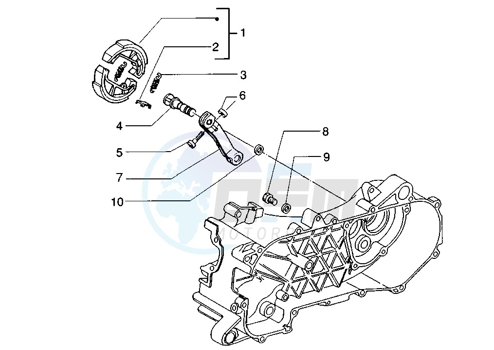 Rear brake lever blueprint