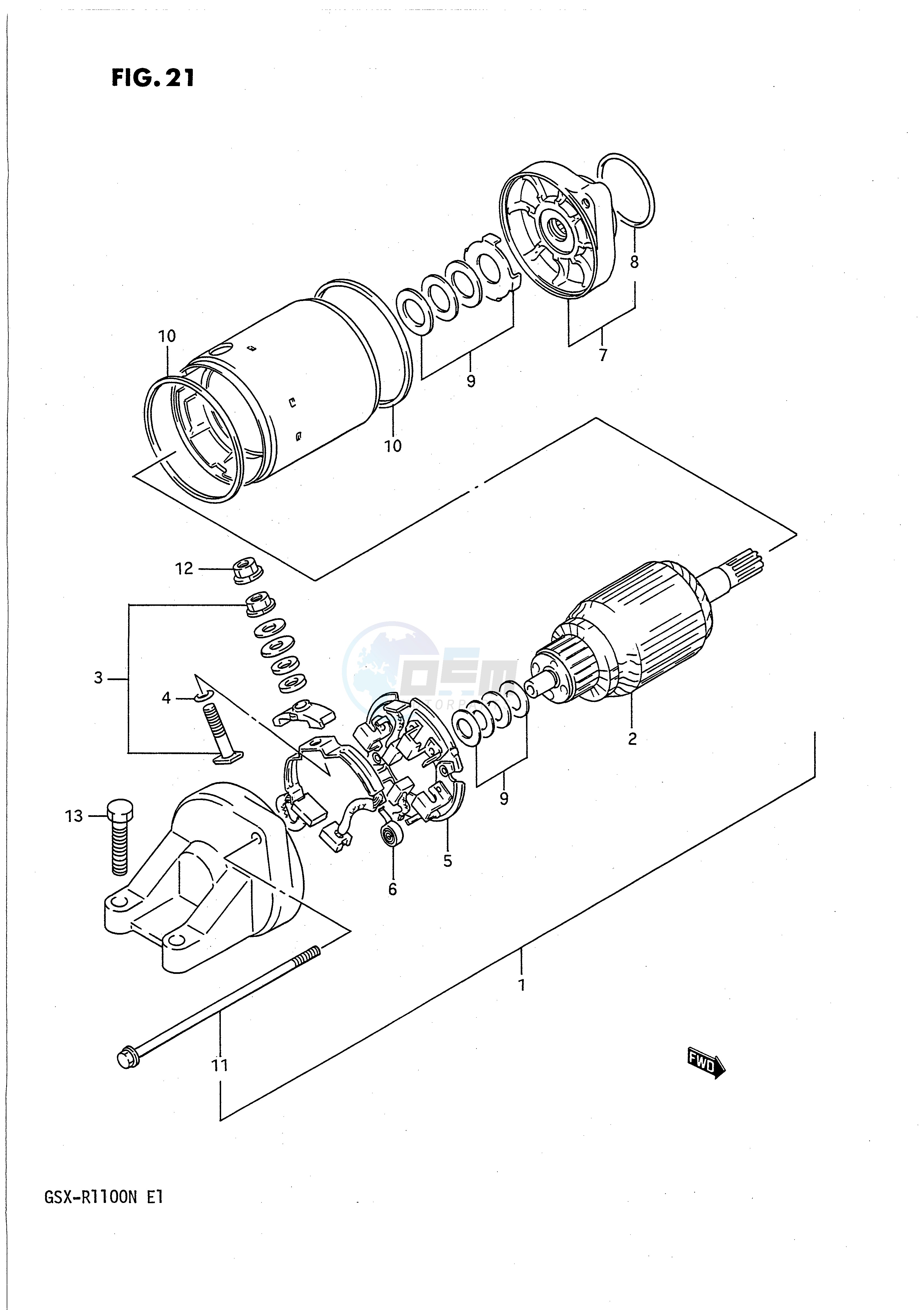 STARTING MOTOR image