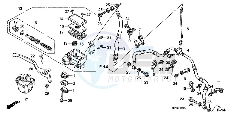 FR. BRAKE MASTER CYLINDER image