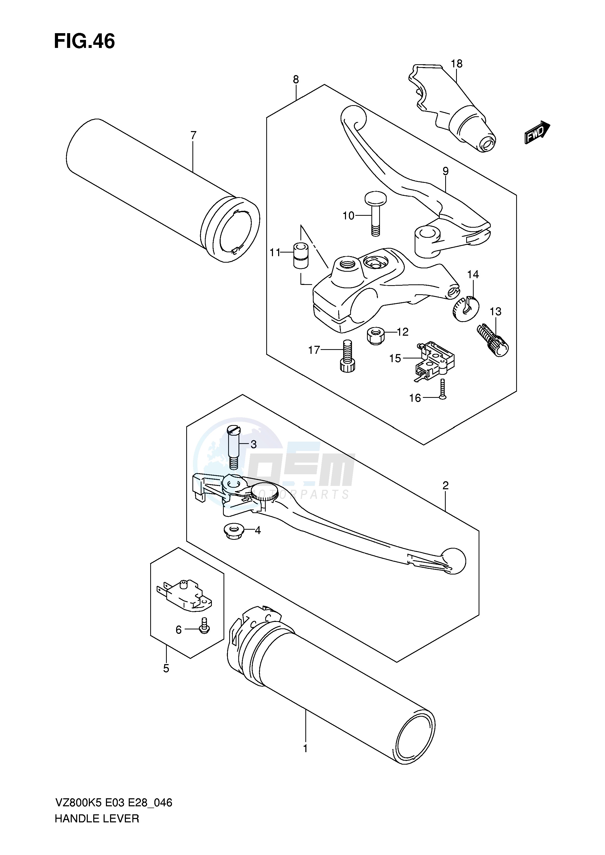 HANDLE LEVER (MODEL K5 K6) blueprint