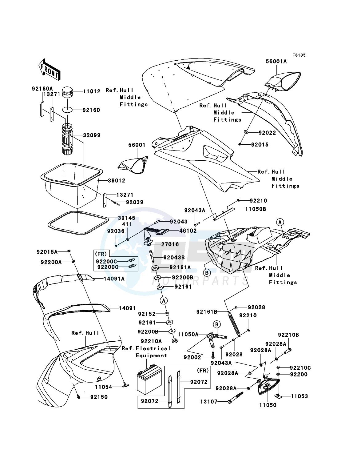Hull Front Fittings blueprint