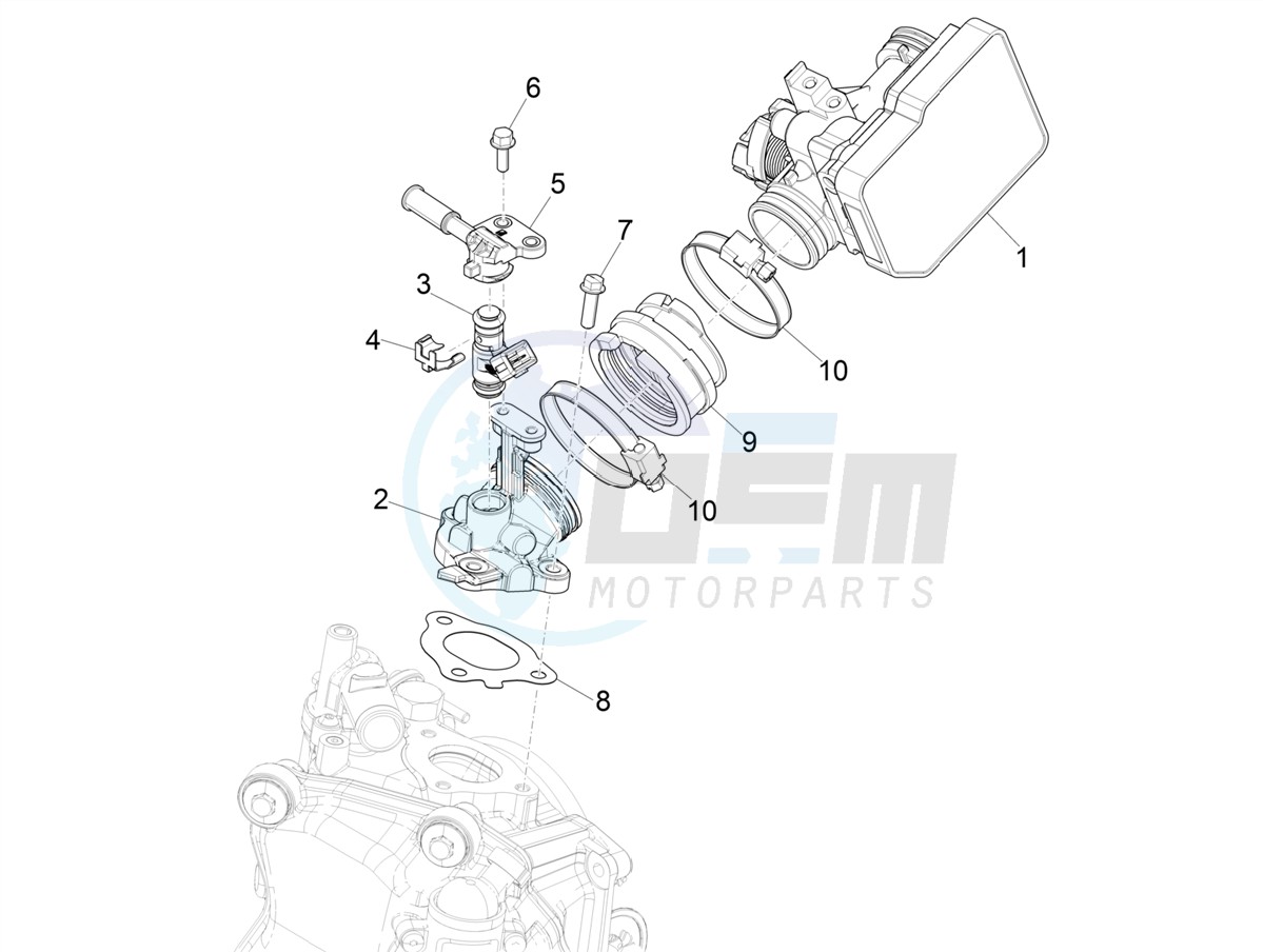 Throttle body - Injector - Induction joint image