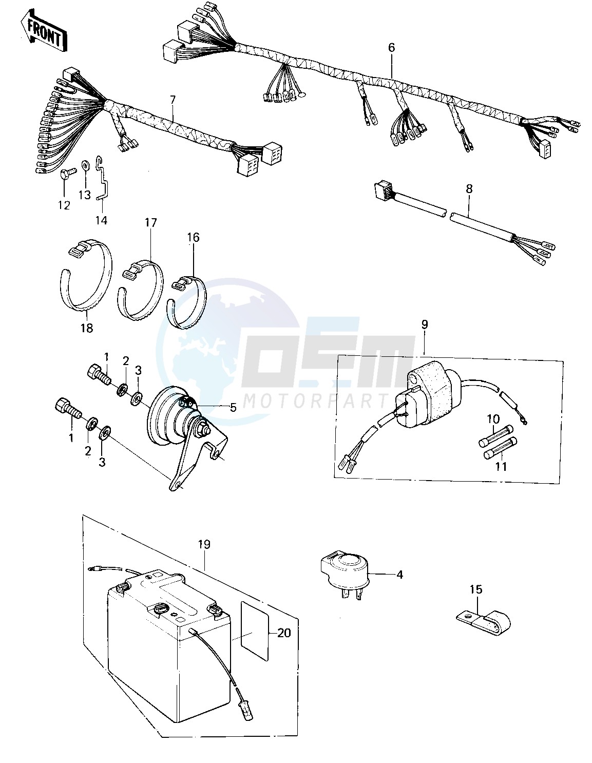 CHASSIS ELECTRICAL EQUIPMENT -- 80-81 KL250-A3_A4- - blueprint