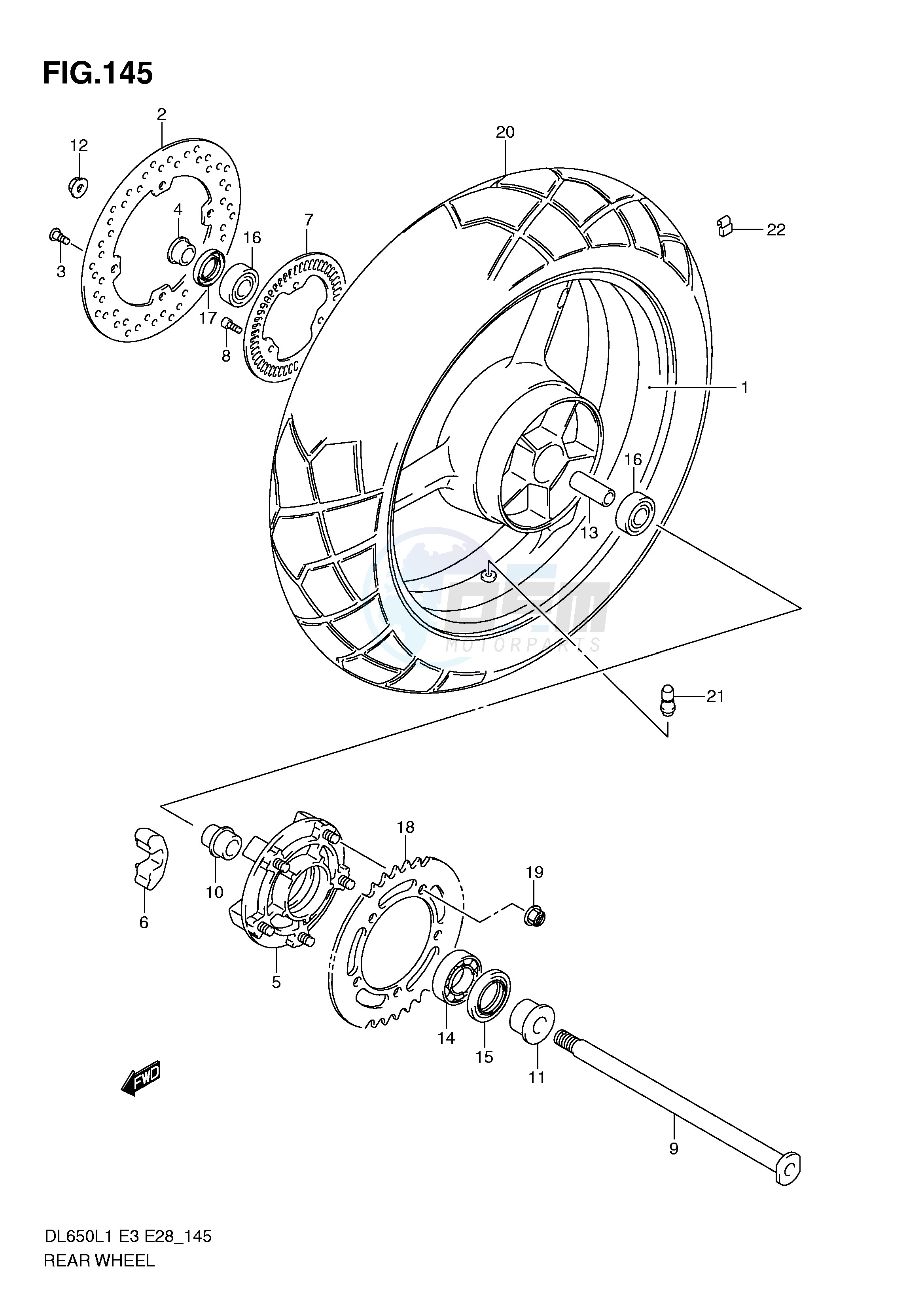 REAR WHEEL (DL650AL1 E3) blueprint