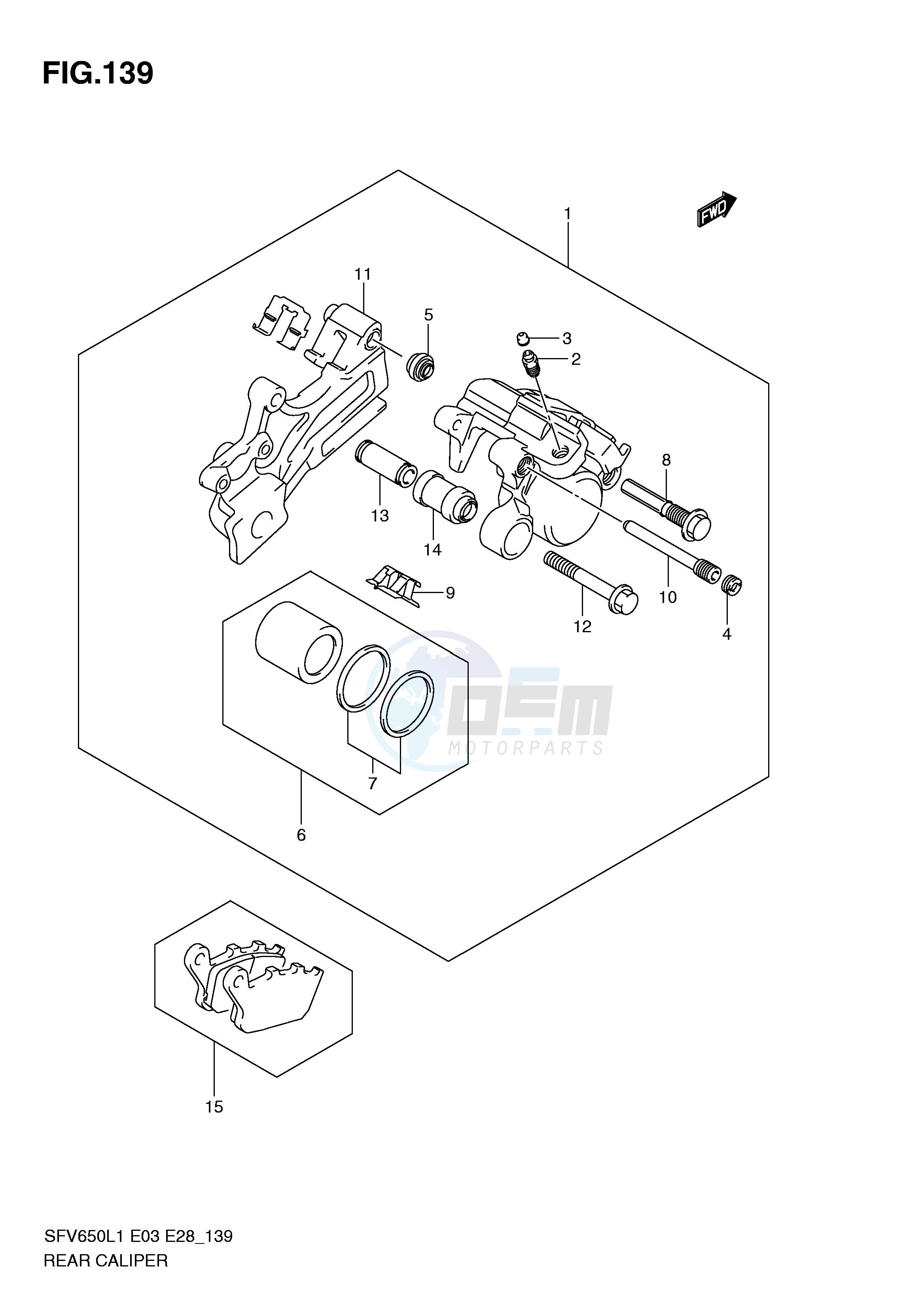 REAR CALIPER (SFV650L1 E3) image