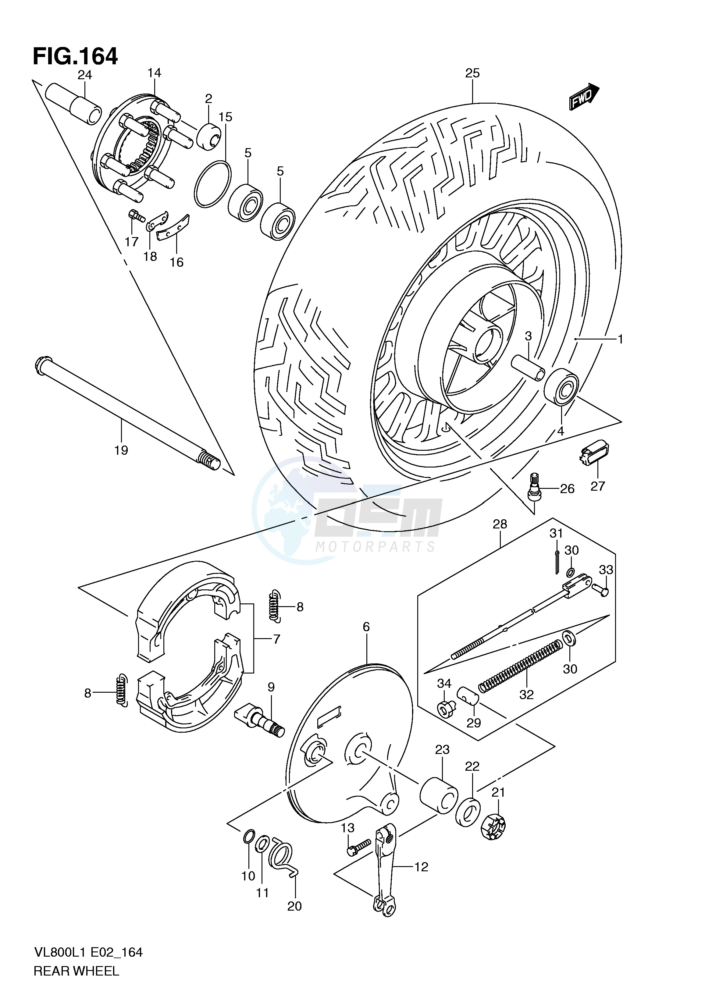 REAR WHEEL (VL800CL1 E2) image