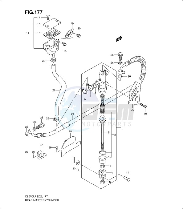 REAR MASTER CYLINDER (DL650L1 E2) blueprint