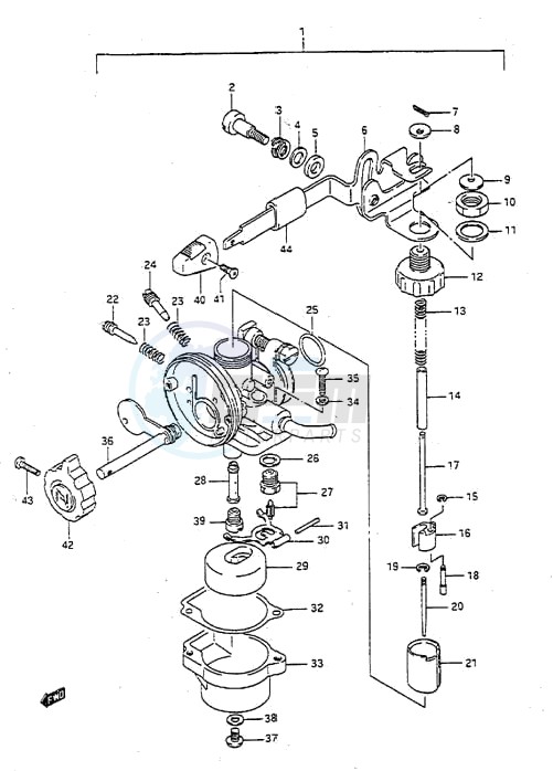 Carburetor (1990 to 1997) blueprint