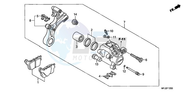 REAR BRAKE CALIPER (CBR600RR) image