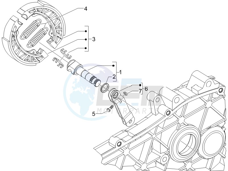 Rear brake - Brake jaw image