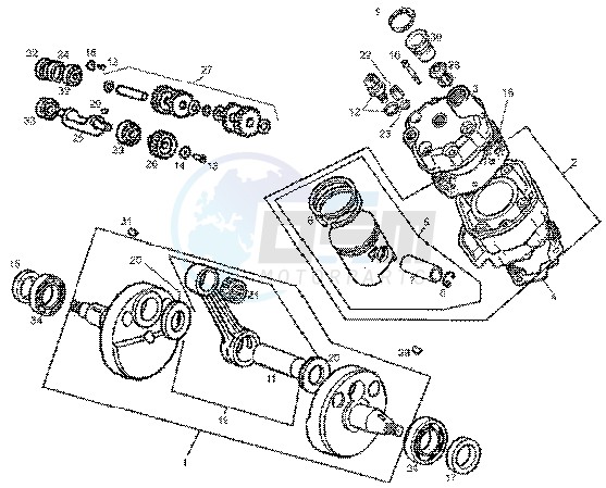Crankshaft-cylinder blueprint