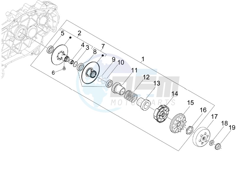 Driven pulley blueprint