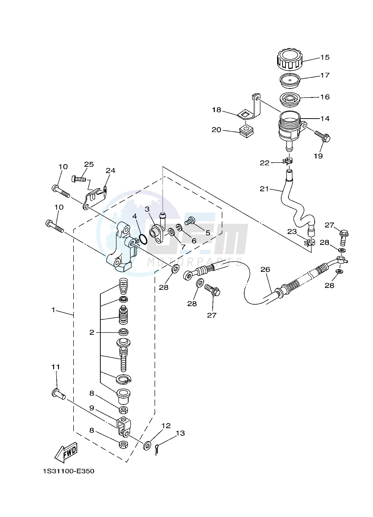 REAR MASTER CYLINDER image