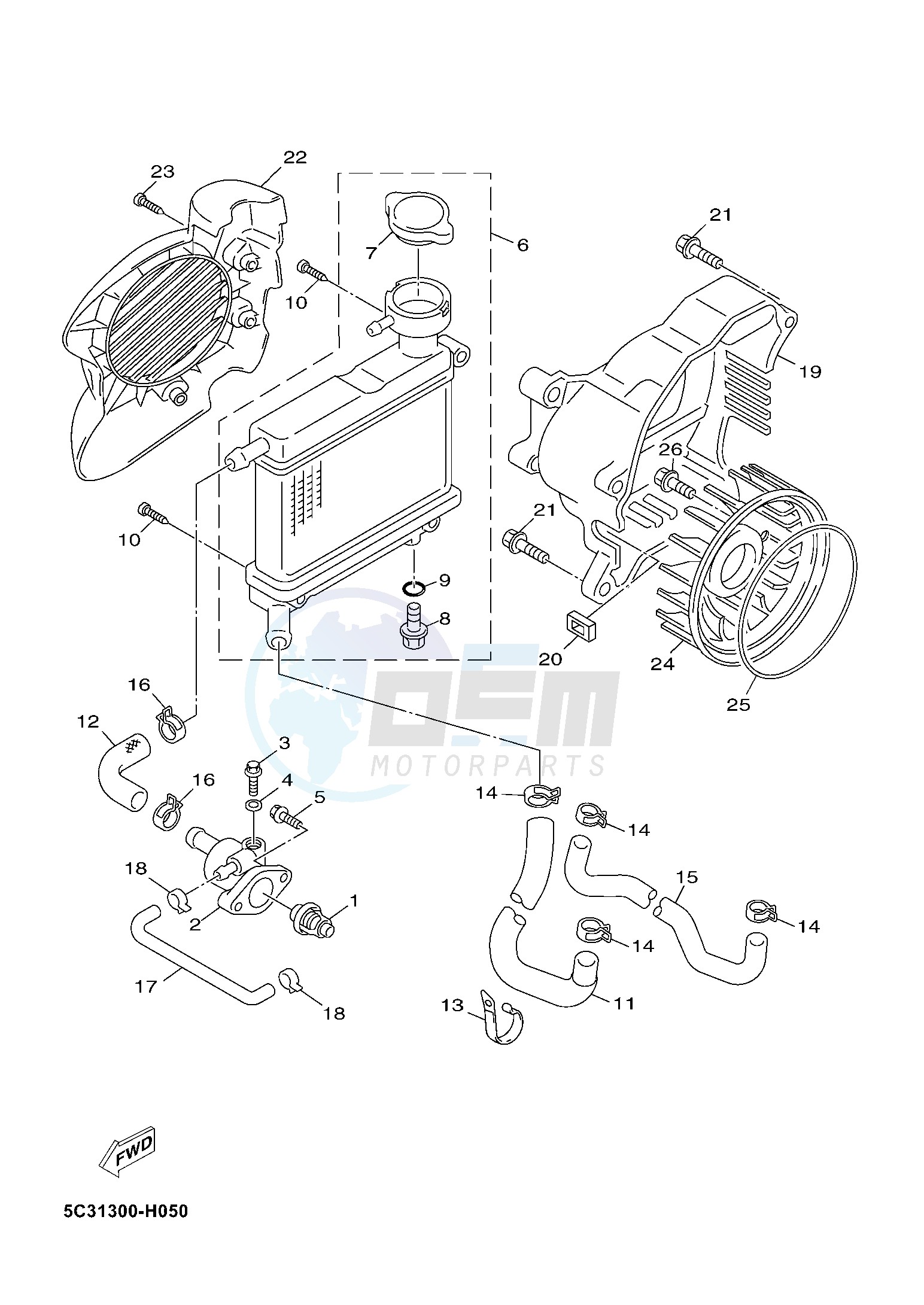 RADIATOR & HOSE blueprint