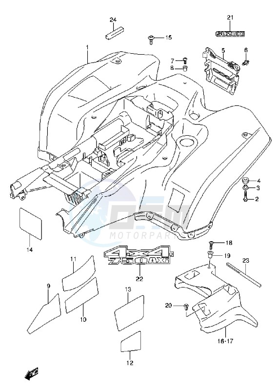 REAR FENDER (LT-A750XL3 P24) blueprint