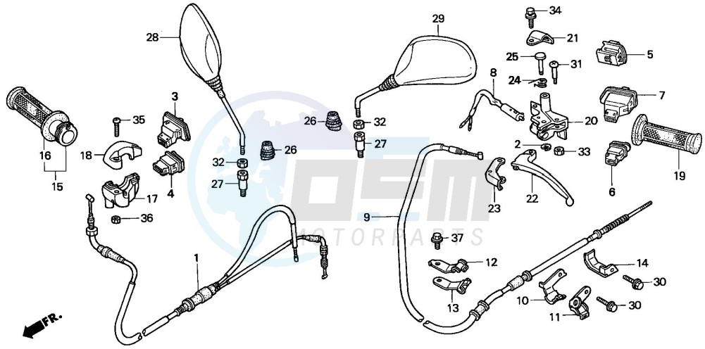 HANDLE LEVER/SWITCH/CABLE (1) blueprint