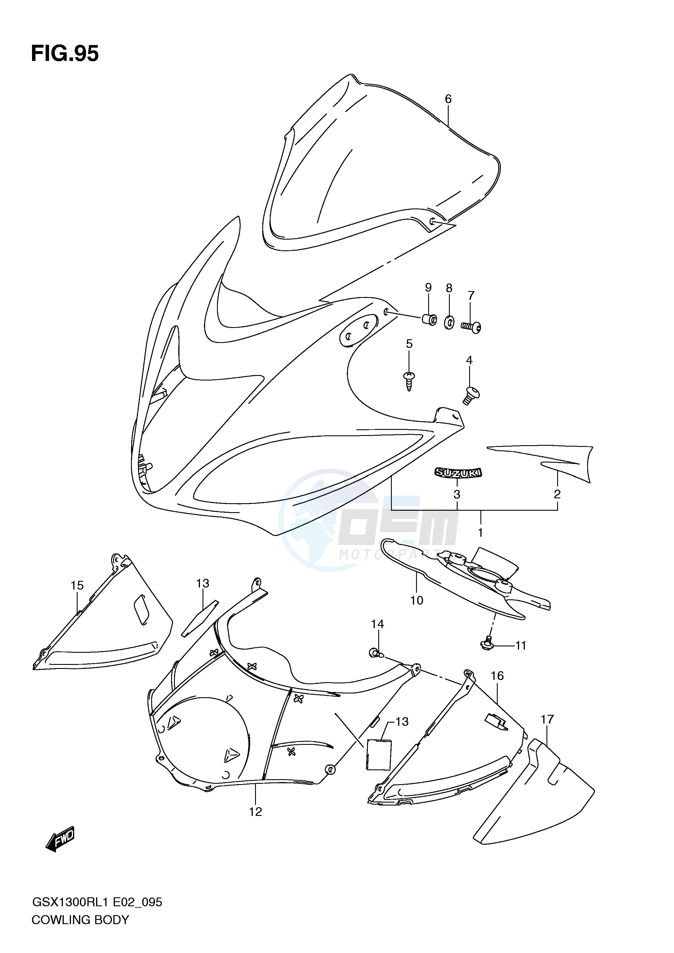 COWLING BODY (GSX1300RL1 E51) blueprint