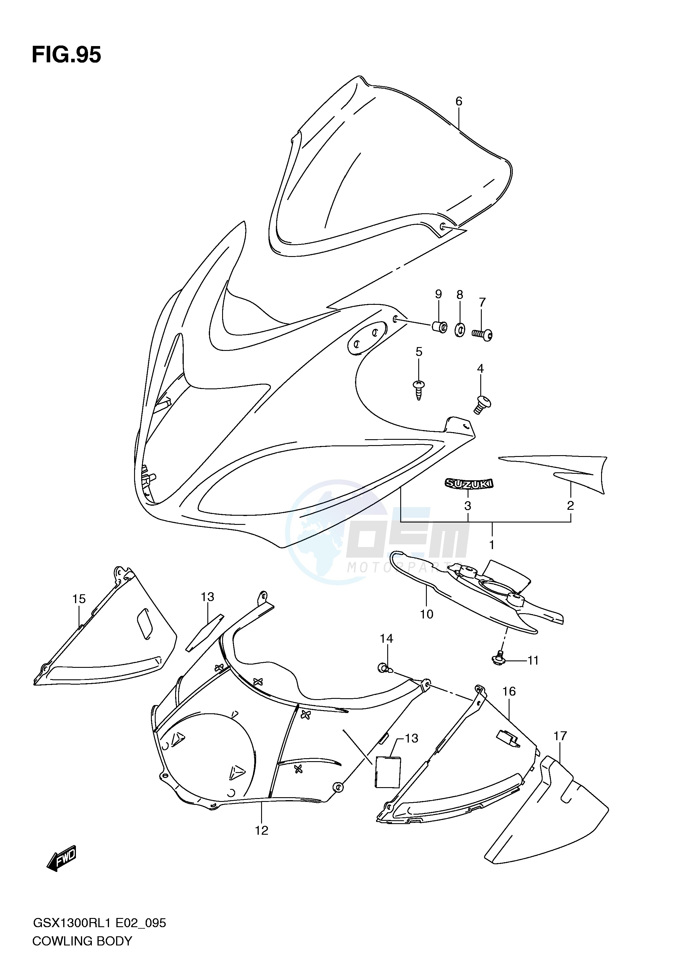 COWLING BODY (GSX1300RL1 E51) image