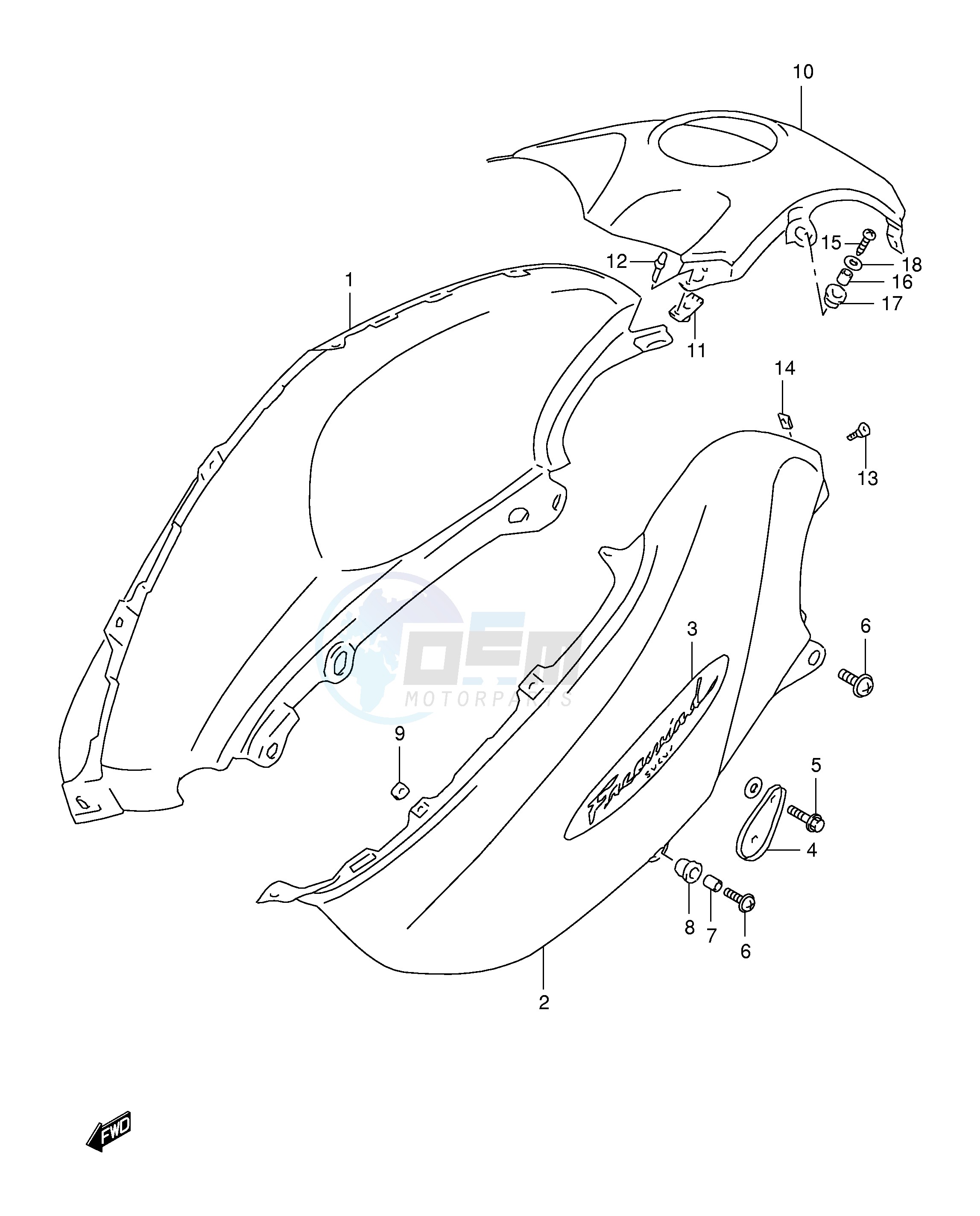 FUEL TANK COVER (MODEL V) image