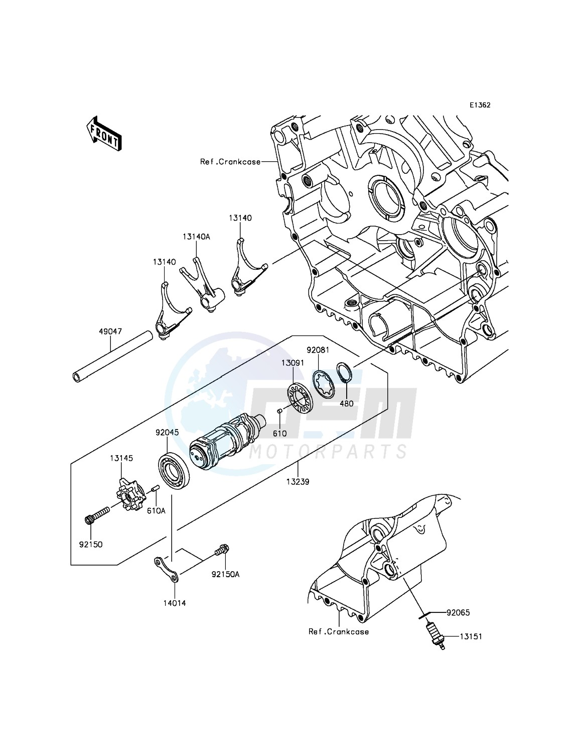 Gear Change Drum/Shift Fork(s) image