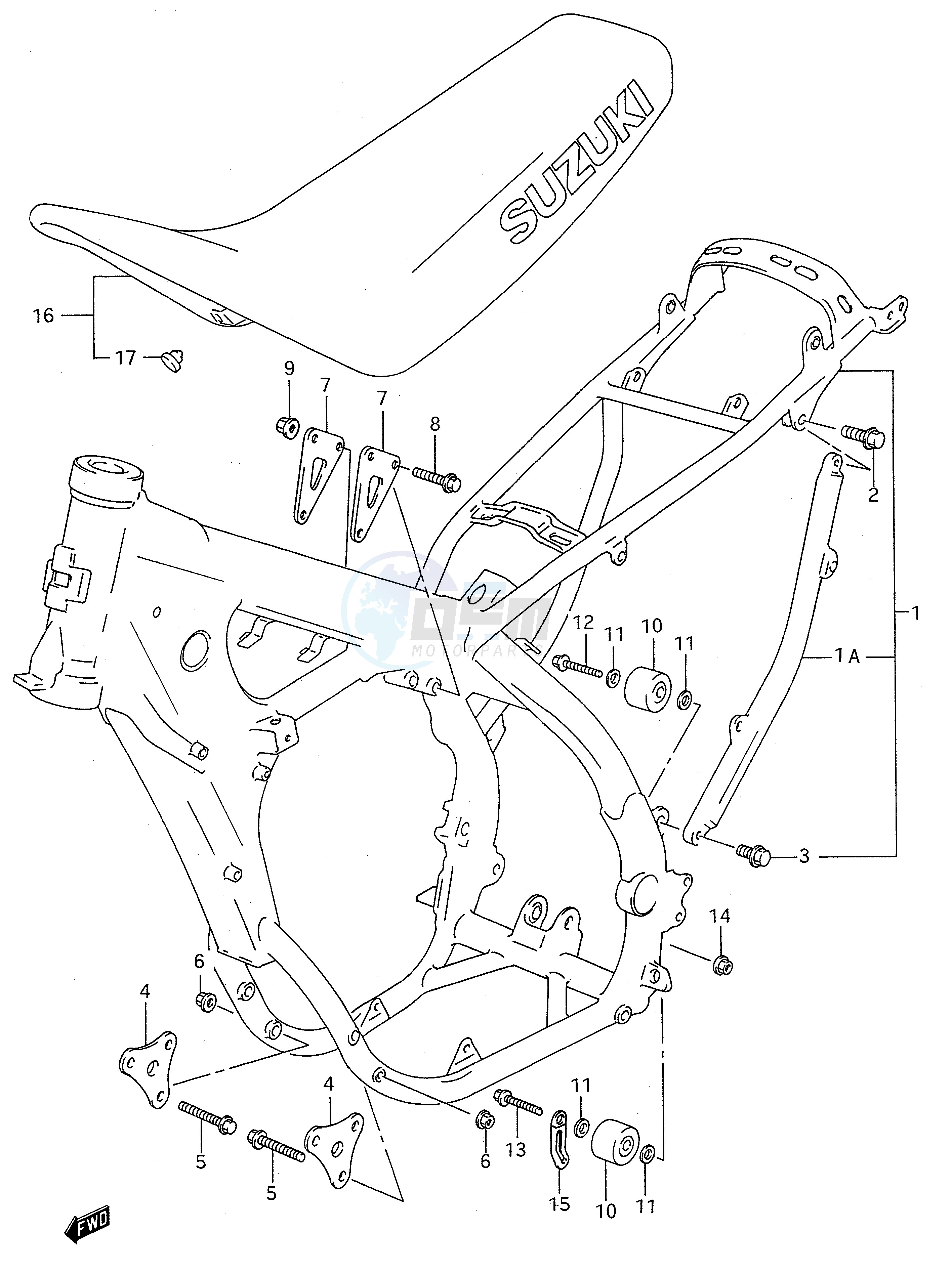 FRAME - SEAT (MODEL P) blueprint