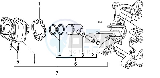 Cylinder-piston-wrist pin assy blueprint