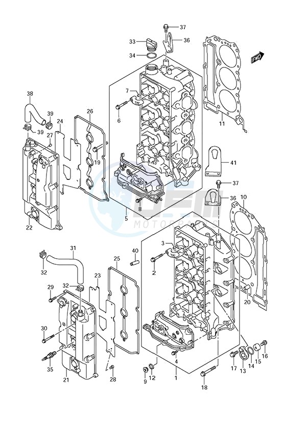 Cylinder Head (DF 250S) blueprint