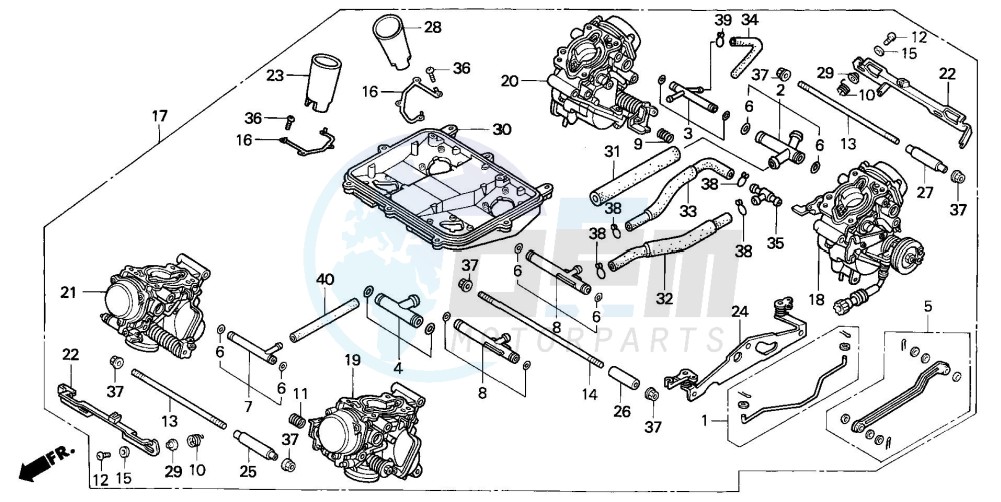 CARBURETOR (ASSY.) (VFR750FR/FS/FT/FV) image