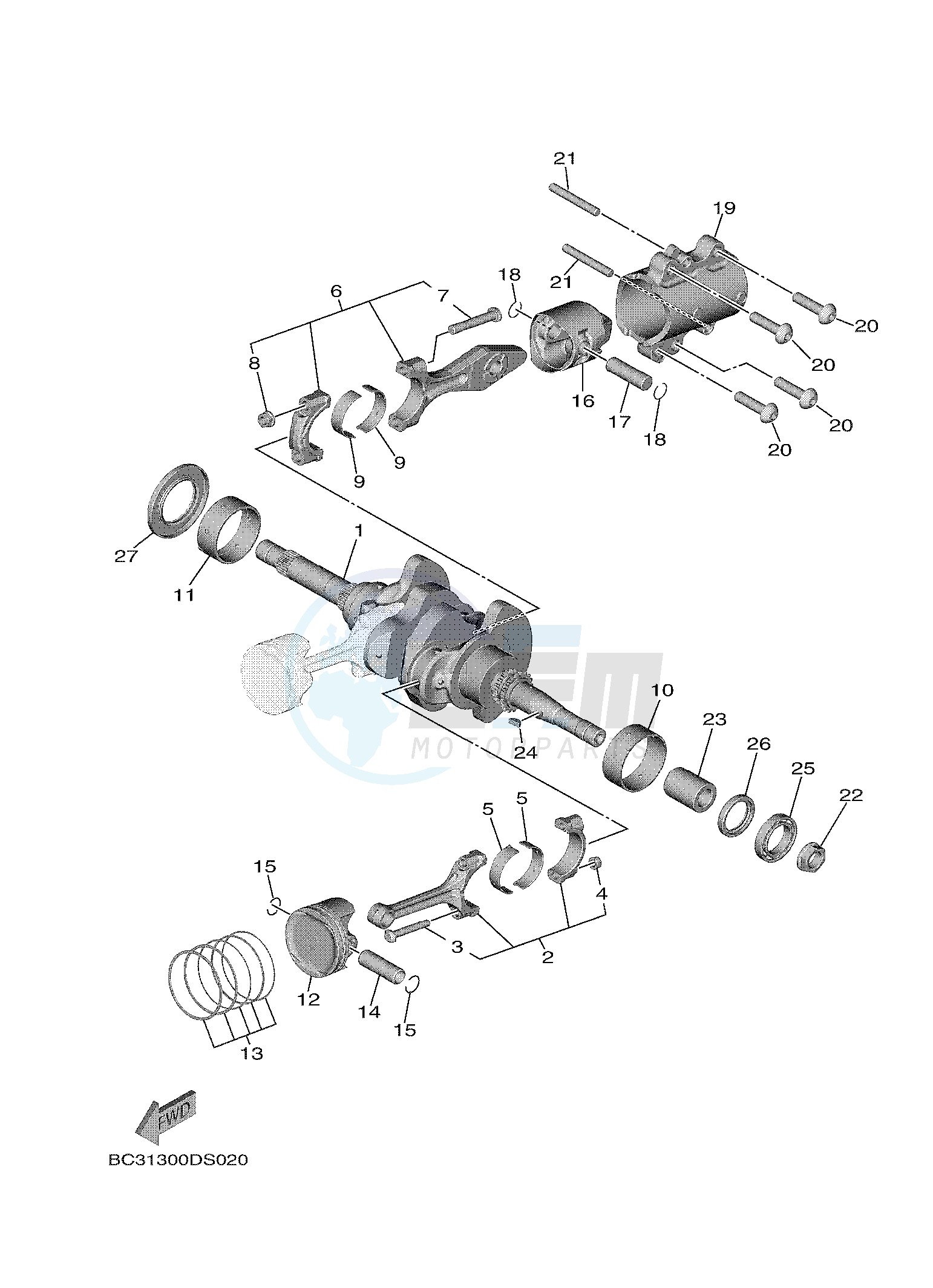 CRANKSHAFT & PISTON image