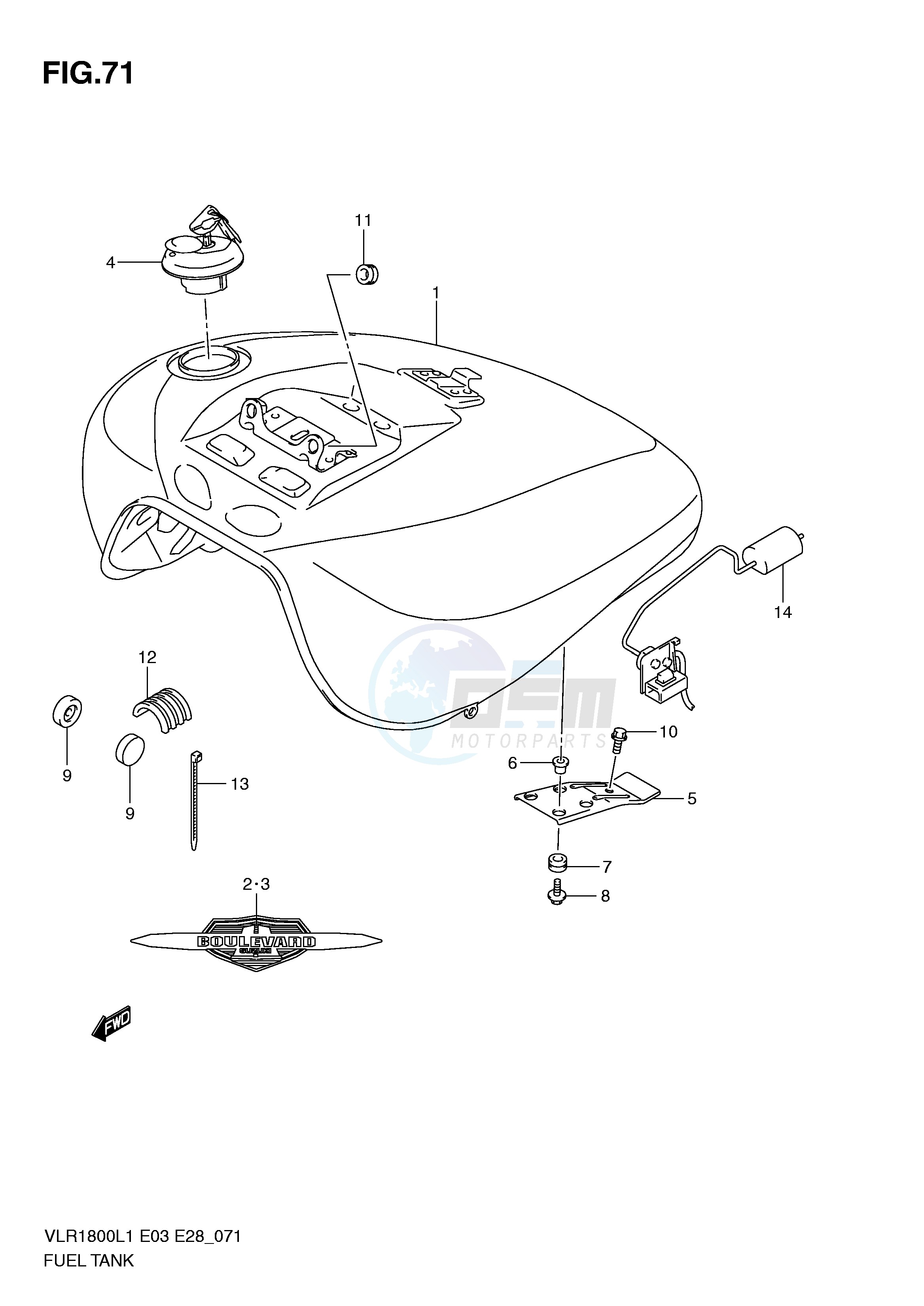 FUEL TANK (VLR1800TL1 E28) image