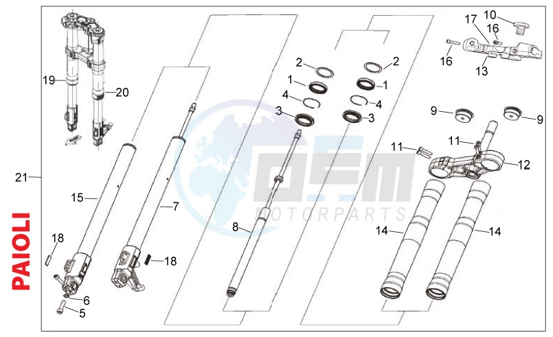 Front fork Paioli image