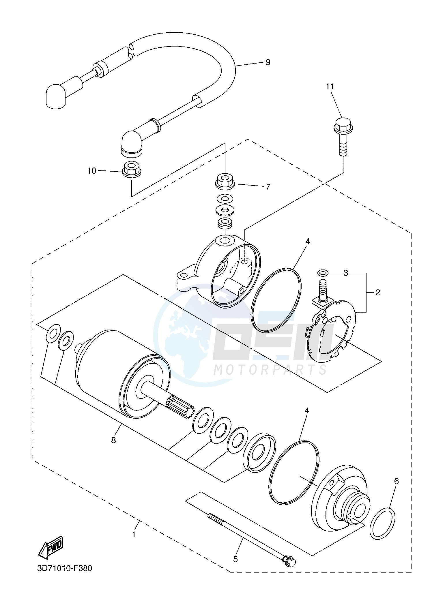 STARTING MOTOR image