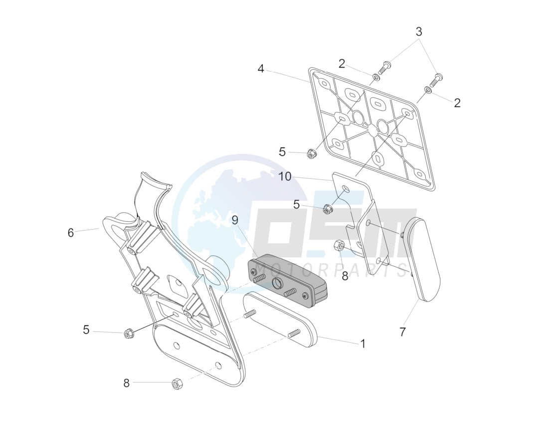 Rear body II- Plate holder blueprint