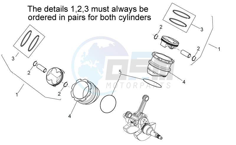 Cylinder with piston blueprint