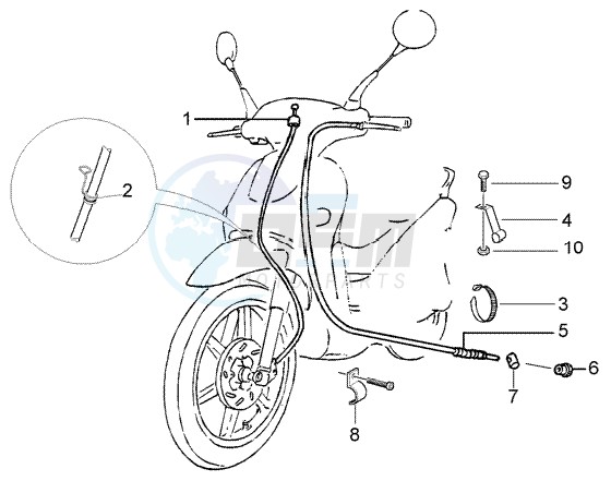 Odometer transmissions - rear brake image