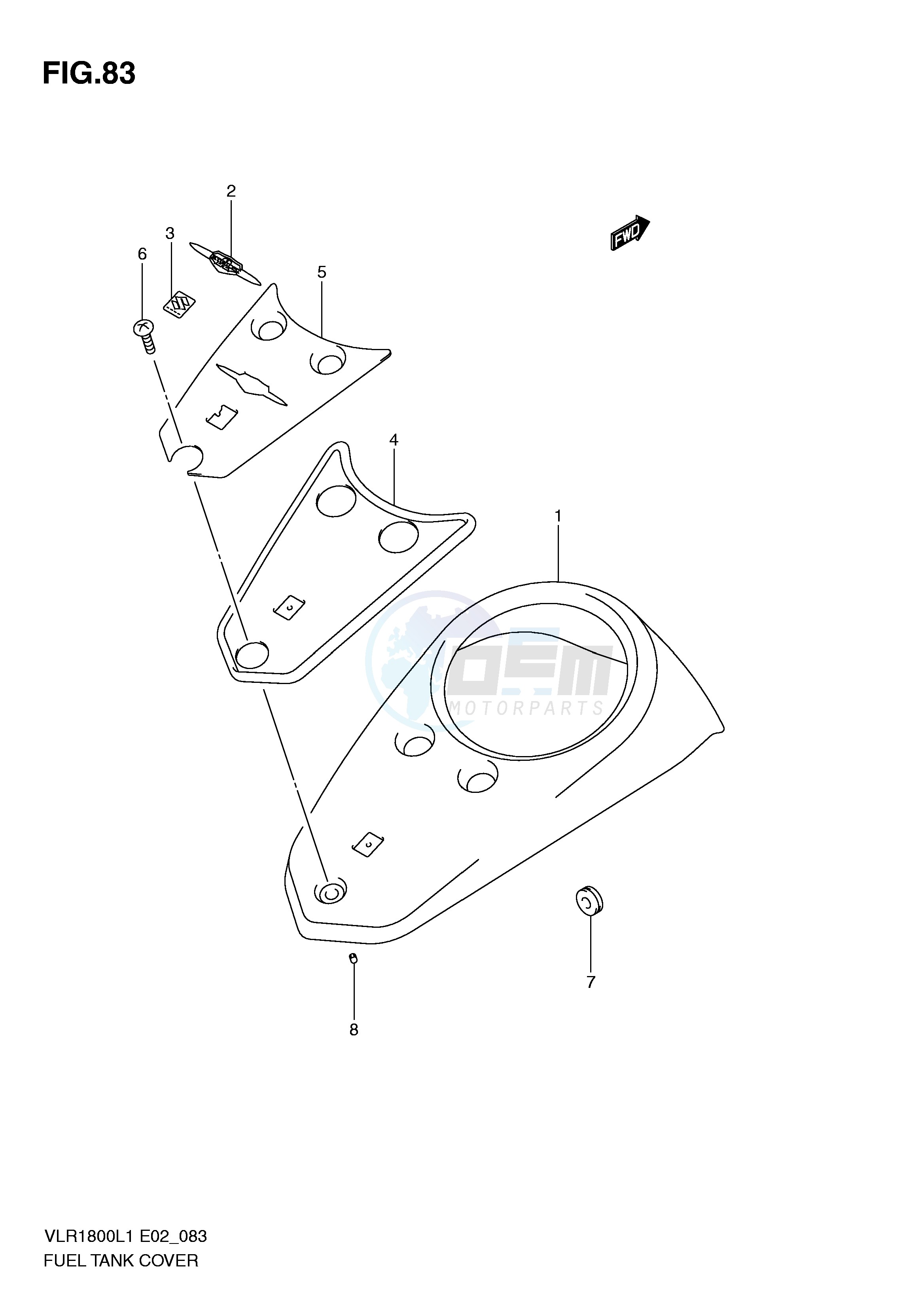 FUEL TANK COVER (VLR1800TL1 E19) image